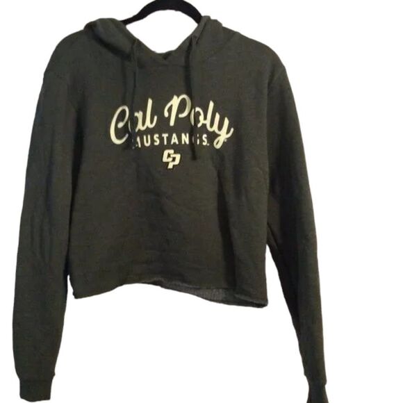 Cal Poly Mustangs soft hoodie womens Medium Gray VNC college - Picture 1 of 4